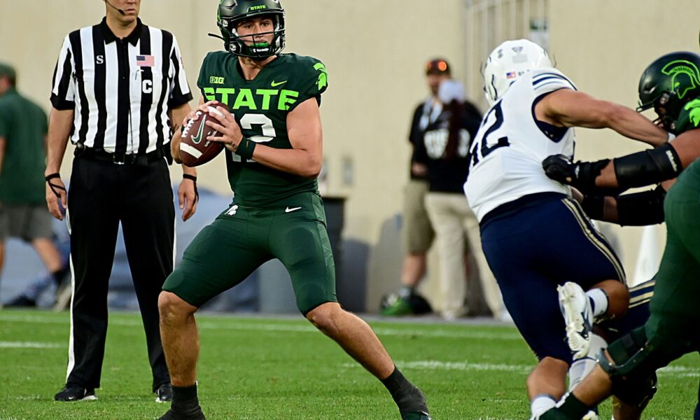 MIchigan State football glows with neon uniforms vs. Western Michigan