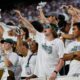 Michigan State football fans celebrate.