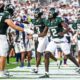 Michigan State football celebrates a touchdown against FAU.