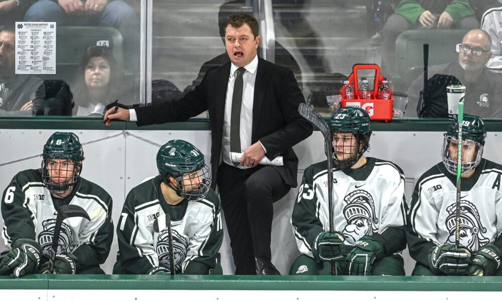 Michigan State hockey coach Adam Nightingale