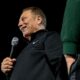 Michigan State basketball coach Tom Izzo speaks at the Izzone Campout.