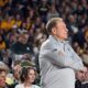 Michigan State basketball coach Tom Izzo on the sidelines during an exhibition win.