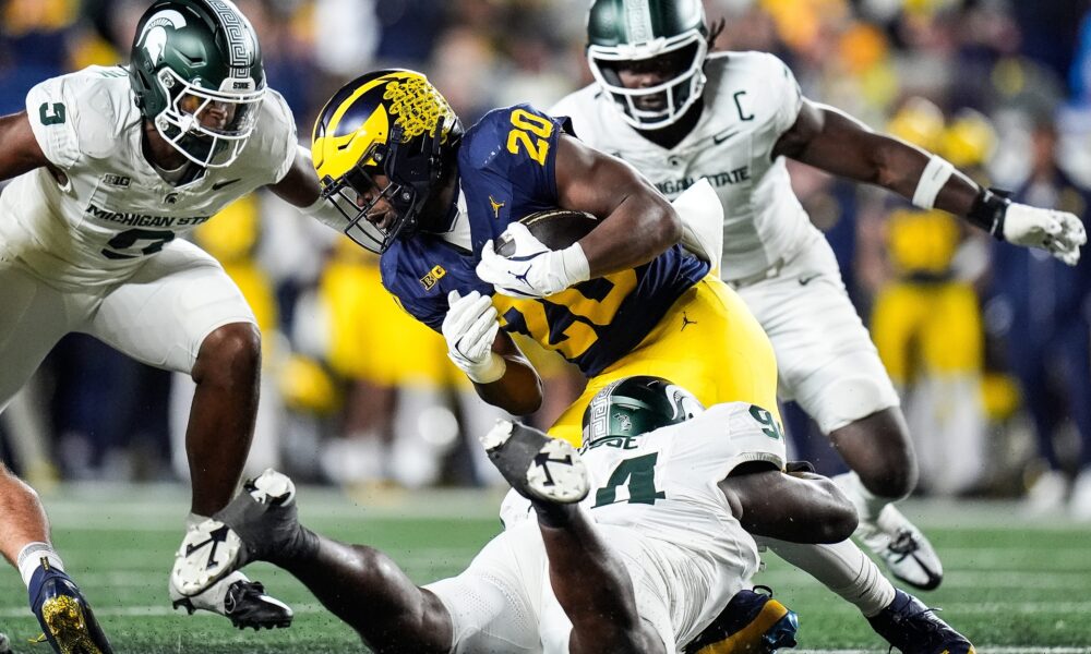 Michigan State football tackles Kalel Mullings.