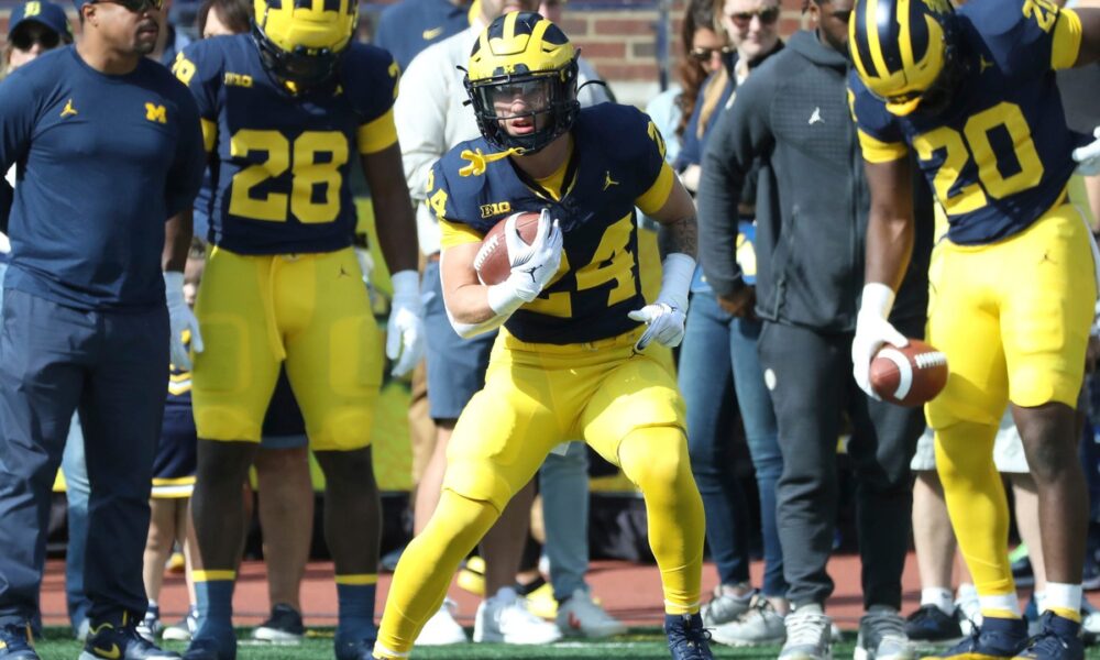 Former Michigan State football target Cole Cabana works out with Michigan