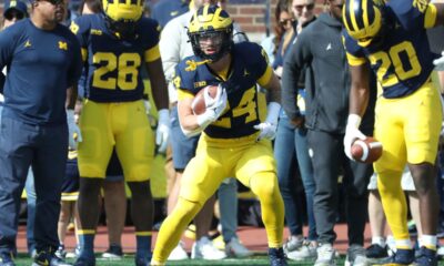 Former Michigan State football target Cole Cabana works out with Michigan