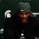 Michigan State football Jordan Hall speaks to media