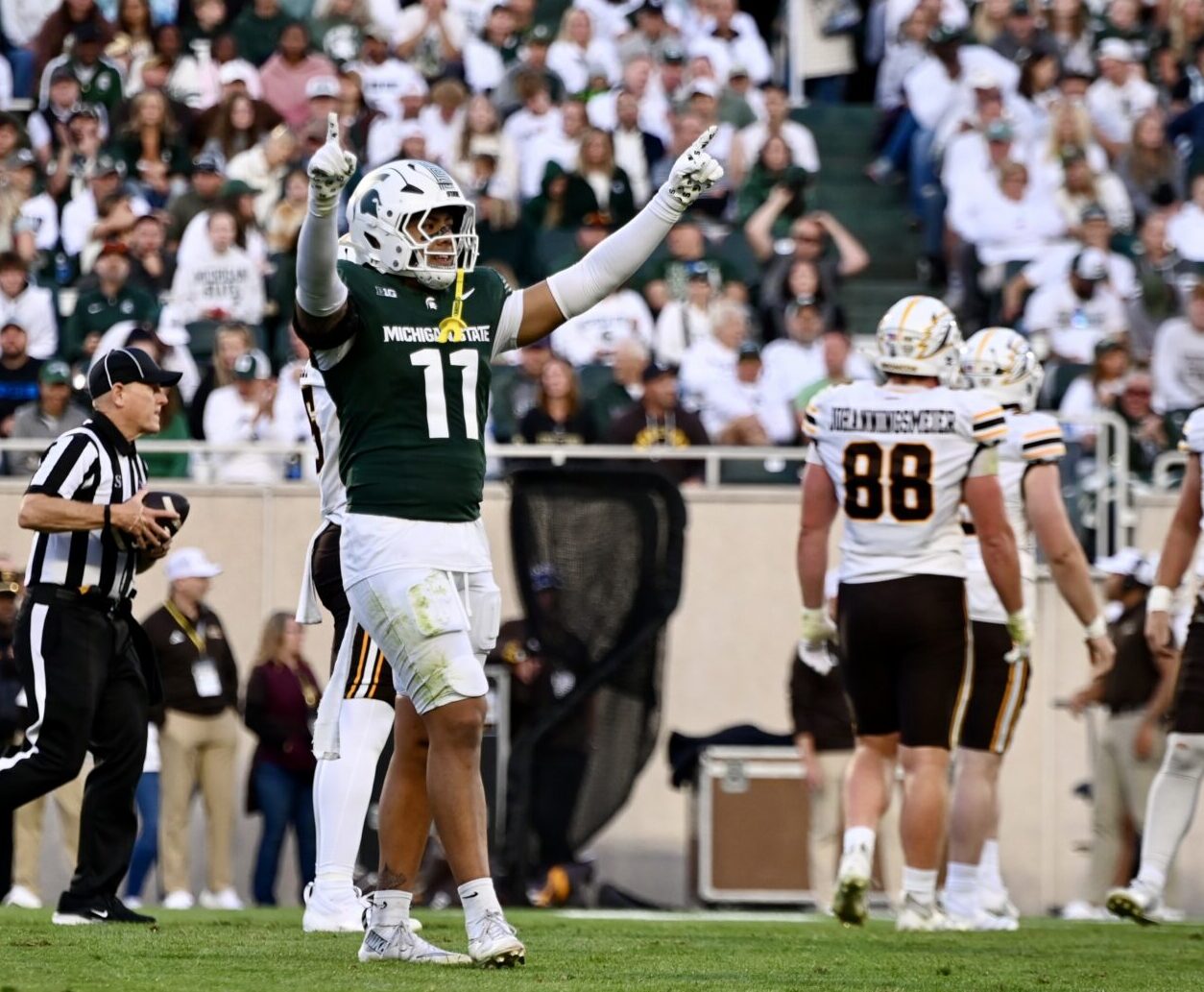 Anelu Lafaele Celebrating Against Western Michigan